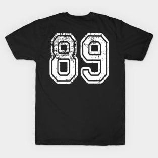 Number 89 Grungy in white T-Shirt